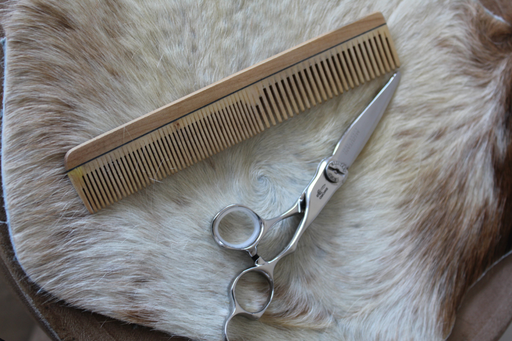 Integrales Haareschneiden, Schere und Kamm